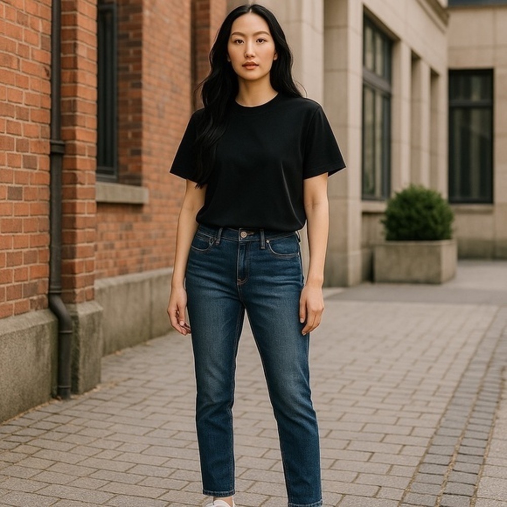 Seven7 Blue Straight Leg Denim Jeans